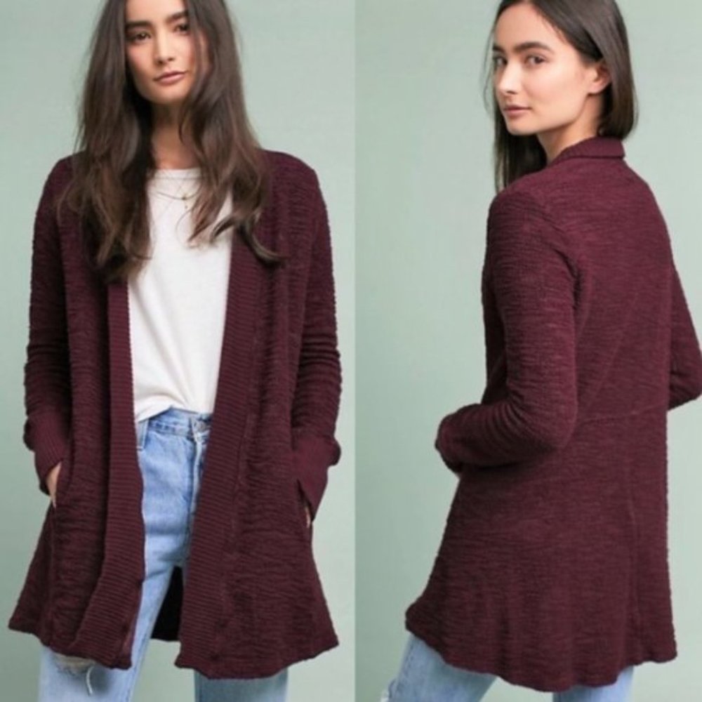 Anthropologie t. La Almandine Textured Cardigan